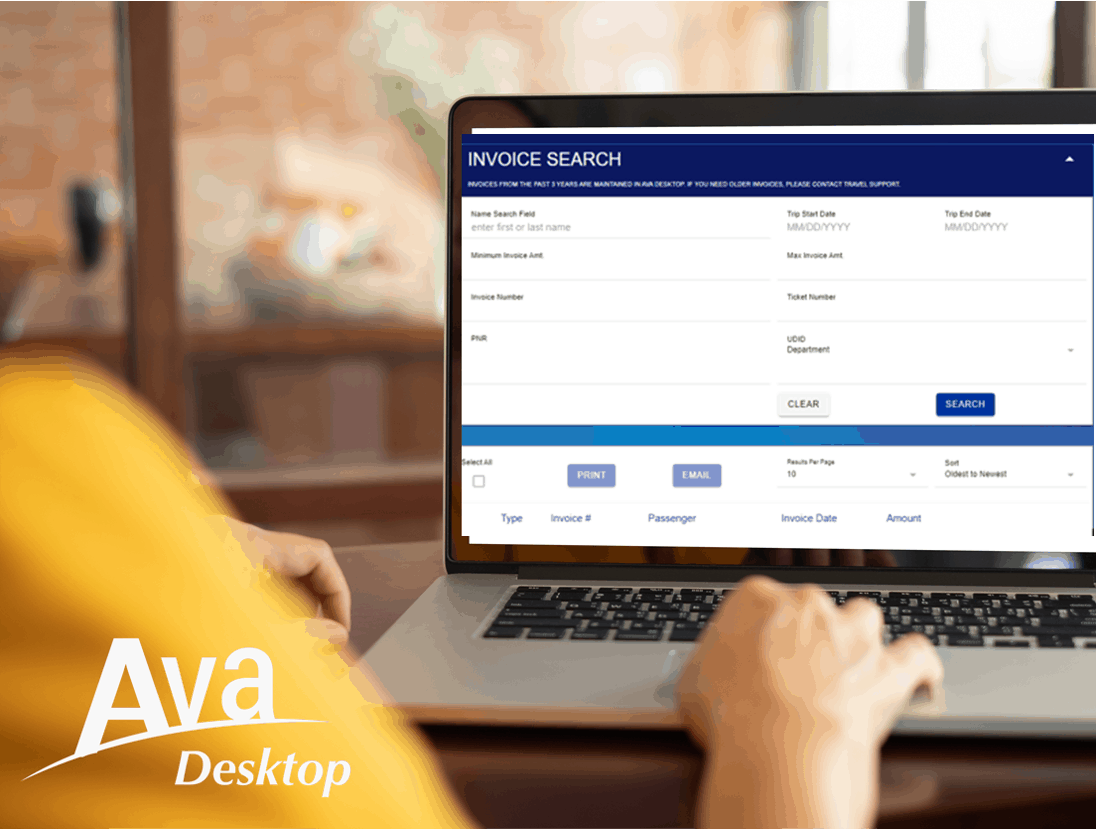 ava desktop for invoices